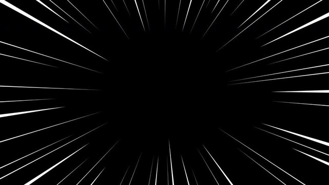 Dynamic Speed Lines Explosion Background &ndash; 4K Animation Video Motion Graphics With Black Screen Background