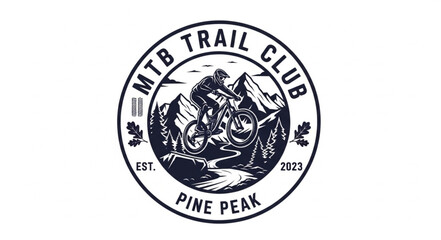 Obraz premium Mountain Bike Trail Club Logo.