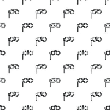 Opera glasses lorgnette pattern repeating on a white background