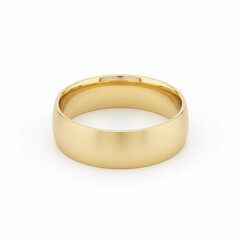 Generate the Matte finish gold band on white background.