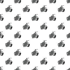 Rowers competing in a boat, forming a dynamic monochrome seamless pattern © nsit0108