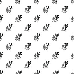 Peanut plants with leaves and legumes forming a seamless pattern