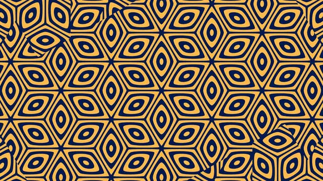 Abstract geometric pattern with repeating shapes and vibrant colors for background.