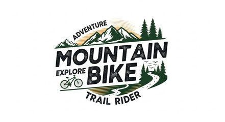 Obraz premium Mountain Bike Trail Riding Logo.