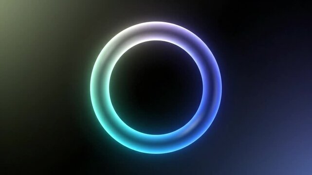 Abstract gradient neon circle loop background animation with bright color transitions for artistic digital projects