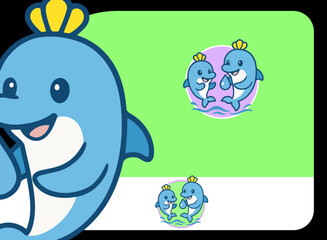 Obraz premium This image features a vibrant and playful dolphin logo design that symbolizes creativity and fun, ideal for a design studio targeting a youthful audience.