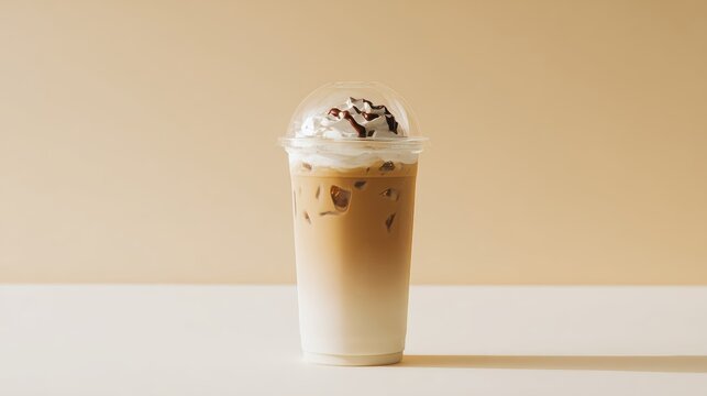 ホイップクリームの乗ったラフェラテ