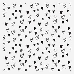 Fototapeta premium Love Heart Valentine Doodle Sketch Clipart, Romantic Heart Shape Illustration Vector Art, Cute Heart Pattern Hand Drawn Design Set, Valentine Day Heart Graphic Collection Bundle, Heart Love Element Li