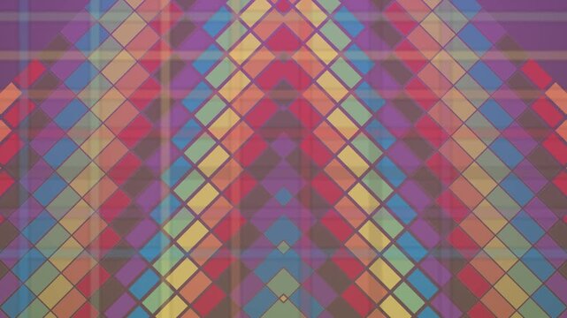 Abstract colorful geometric pattern background with vibrant rainbow colors and shapes.