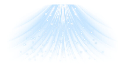 Ventilation air stream PNG element with soft dynamic waves isolated on transparent background