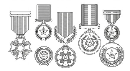 Collection of Military Medals and Decorations.