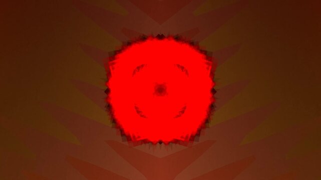 Abstract red shape morphing on a brown background, artistic digital animation.