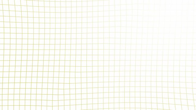 Yellow white distorted grid check mesh background wireframe animation, minimalist