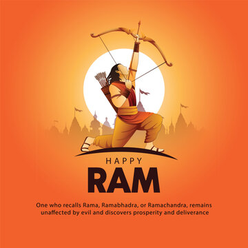 Spring Hindu festival happy Shree Ram Navami wishes greeting. abstract Vector illustration design
