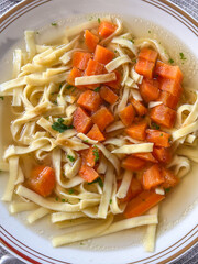 Noodle and Carrot Soup