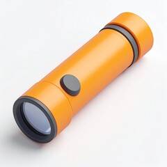 Vibrant orange flashlight with sleek modern design