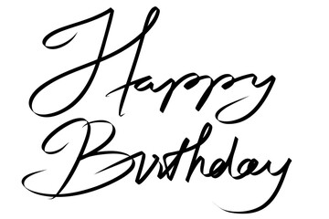Obraz premium Happy birthday on white background