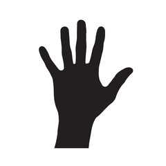 Obraz premium Open Hand Silhouette Icon.