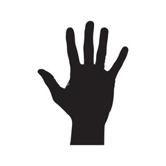 Fototapeta premium Open Hand Silhouette Icon.