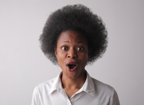 woman with astonishment expression
