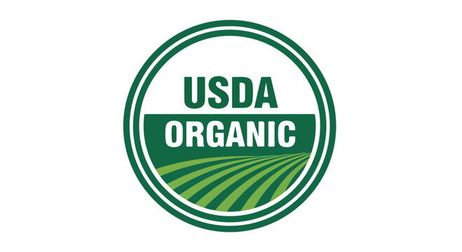 USDA Organic Certified Label Vector