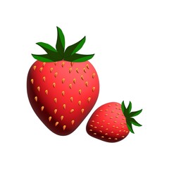 Fresh Strawberry isolated on white background