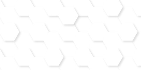 Fototapeta premium White abstract honeycomb mosaic and tile geometric hexagon vector illustration. geometric digital technology polygon science vintage square mosaic and web cover business texture.
