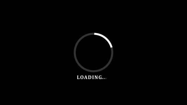 Circle loading bar icon animation from 0 to 100% on background. Wheel loading concept icon 4K Video of Animation Science Futuristic Loading. Loading Transfer Download 0-100% Loading bar and percentage