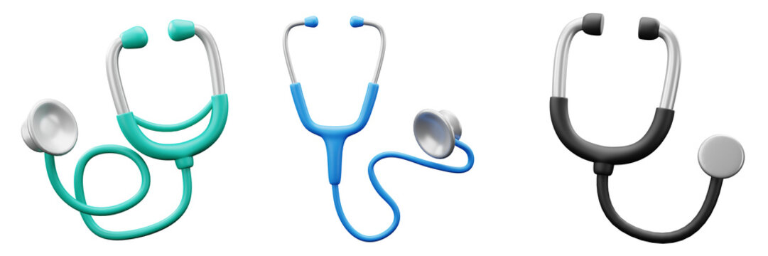 3D Stethoscope medical icon for healthcare presentation and hospital content symbol isolated for health industry use content element design