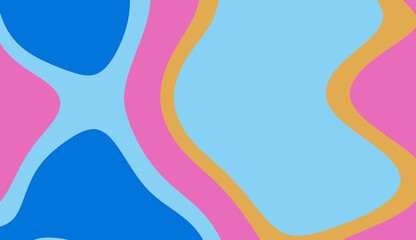 Abstract geometric pattern with pink, blue, and yellow hues. Perfect for backgrounds, prints, textiles, packaging, and web design projects.