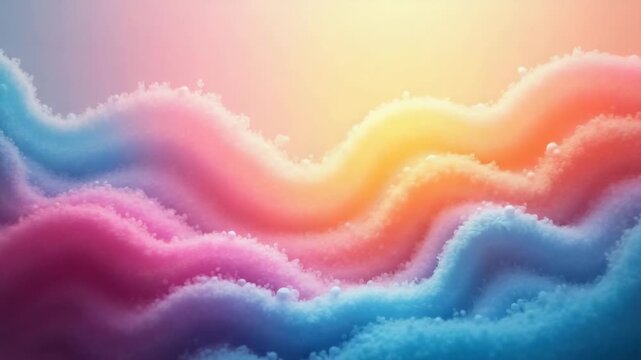 Abstract rainbow pastel gradient waves in festive Pride celebration atmosphere