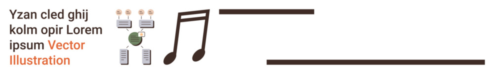 Obraz premium Music production, digital communication, technology, creativity, education, abstract . Musical notes and technology elements connected by fine lines. Music production and digital communication