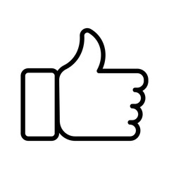 Thumbs Up Line Icon of Customer Experience and Feedback Icon Set