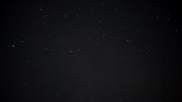 Clear dark night sky showing bright constellations and distant stars