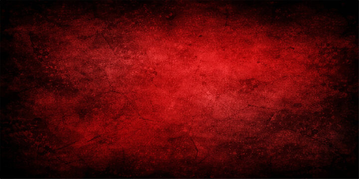 A vintage textured backdrop featuring a dark grunge red wall pattern with aged rusty metal stripes and dirty paper paint surface design.