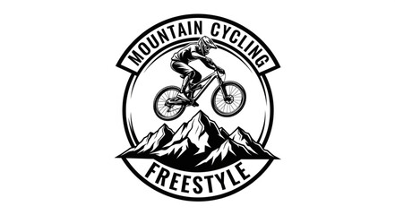 Mountain Cycling Freestyler Logo Design.
