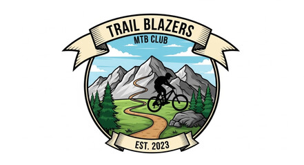 Mountain Biking Trail Blazers Logo.