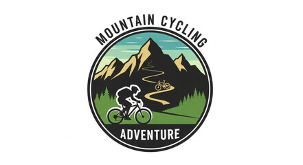 Mountain Cycling Adventure Logo Design.