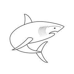 Fototapeta premium vector illustration of a shark