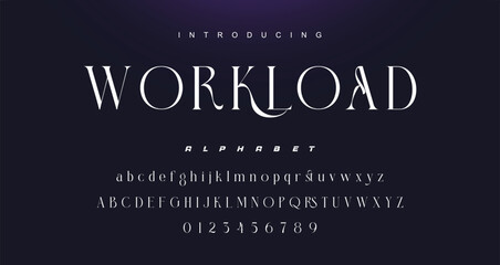 Abstract elegant typeface displays font vector. Luxury minimalist typography style © Lyndon