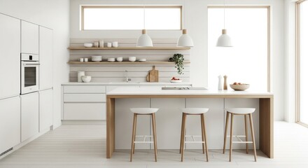 modern kitchen interior with kitchen