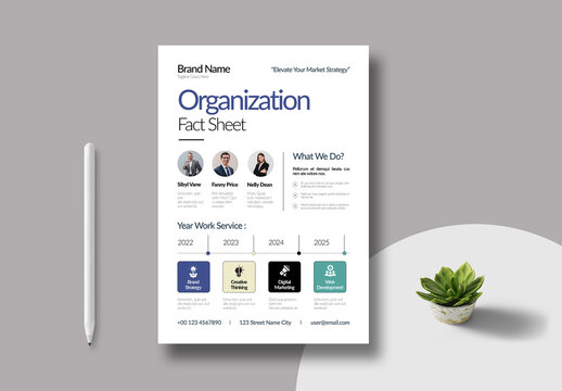 Organization Fact Sheet Template Layout