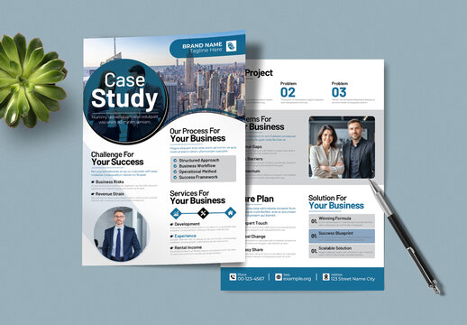 Professional Case Study Template Design