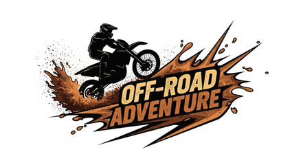 Off Road Adventure Motorbike Rider Logo. © shaka winter