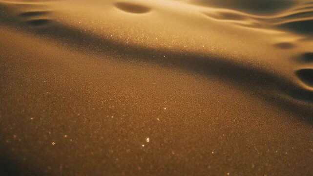 Golden sand dune waves macro desert texture motion background loop