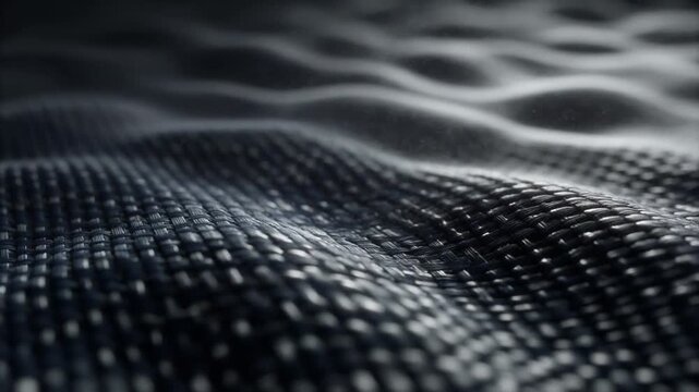 Futuristic monochrome particle mesh wave motion abstract technology background loop