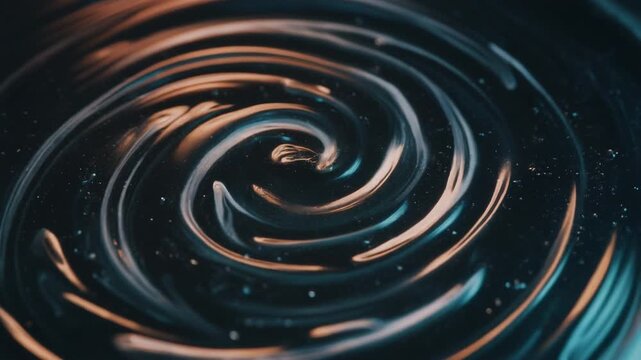 Abstract liquid spiral vortex macro fluid texture seamless background loop