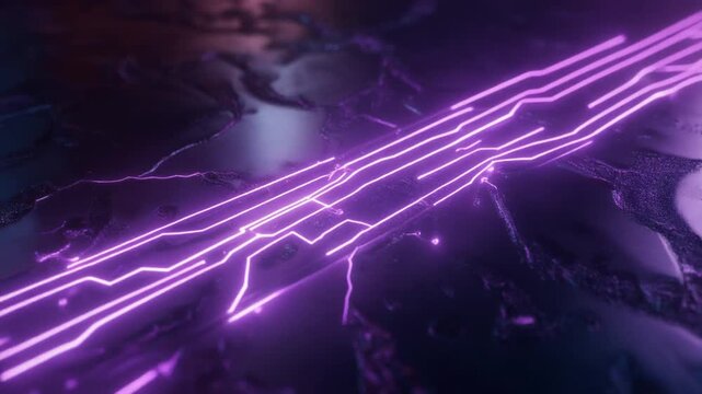 Purple energy beam neon laser abstract technology background seamless loop