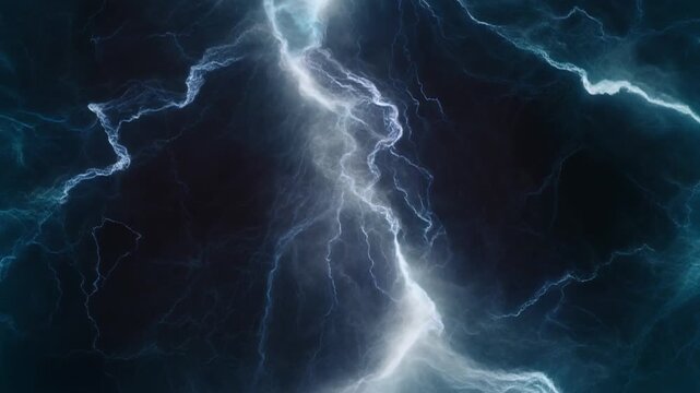 Electric lightning strike storm energy dramatic sky background loop