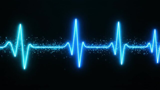 Digital brain signal wave with calm oscillation animation